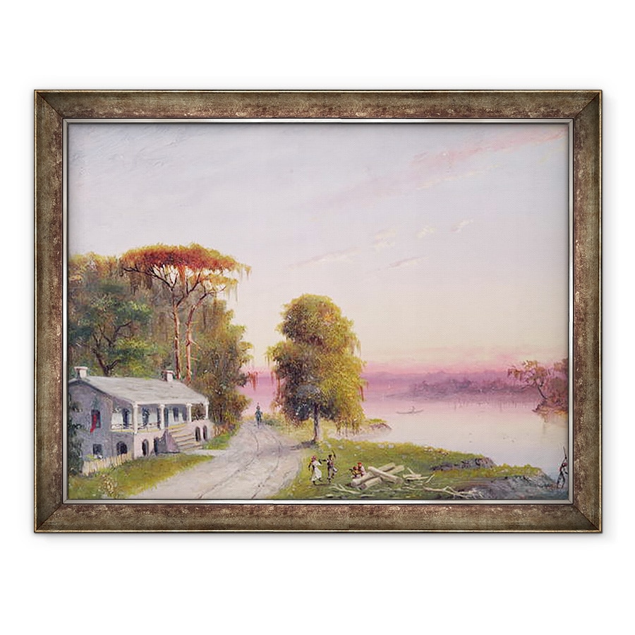 Tablou inramat - John Barnard - Plantatia fluviului Mississippi, 60 x 80 cm