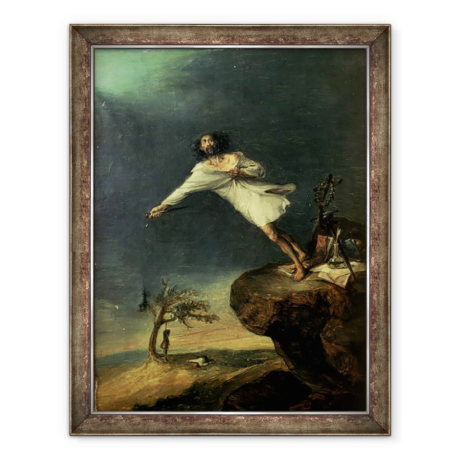 Tablou inramat - Leonardo Alenza - Sinuciderea, 60 x 80 cm