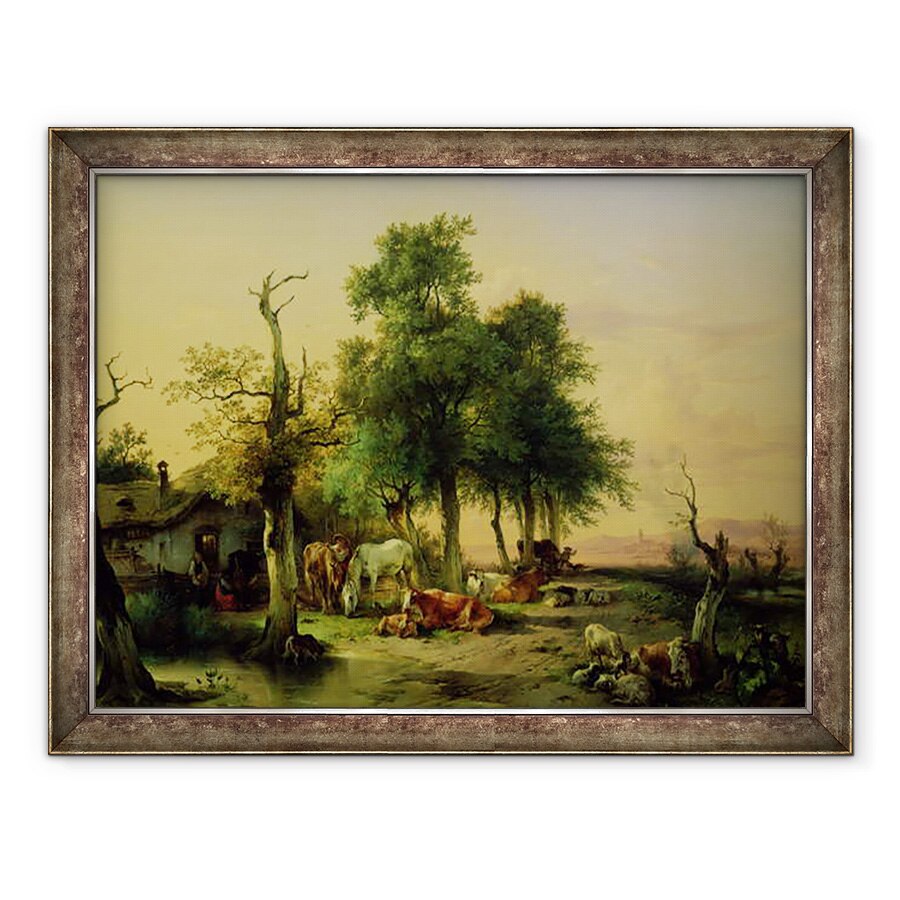 Tablou inramat - Friedrich Gauermann - Pasune, 60 x 80 cm