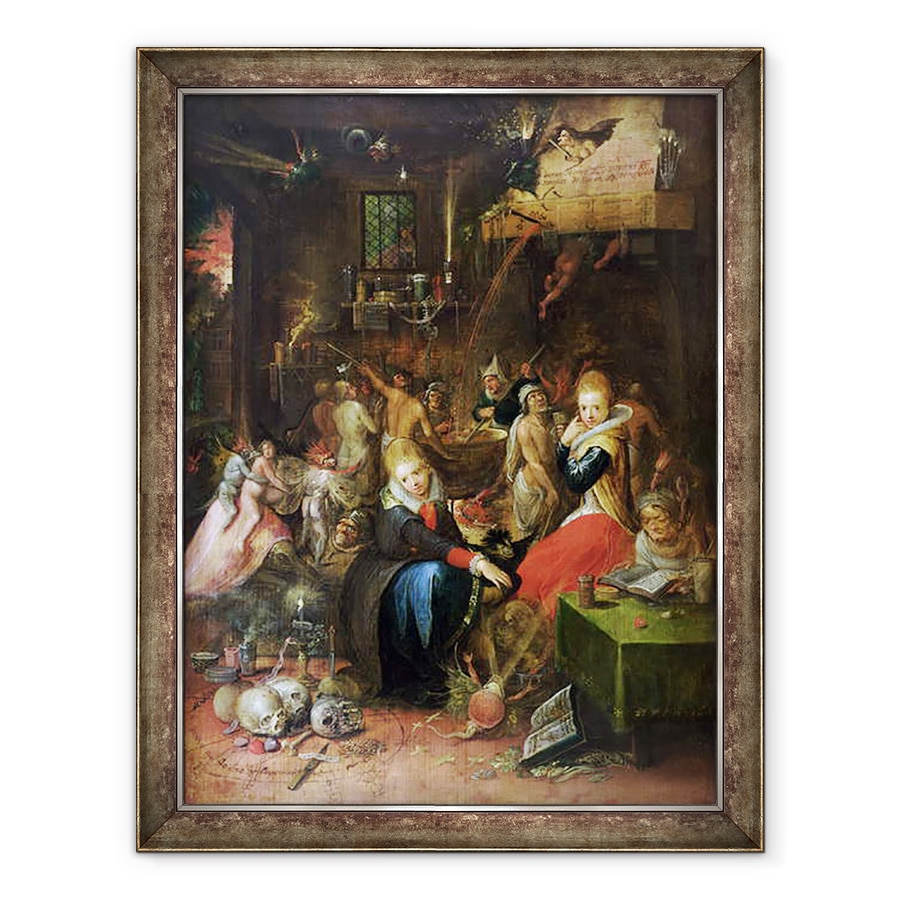 Tablou inramat - Frans II Francken the Younger - Sabatul vrajitoarelor, 60 x 80 cm