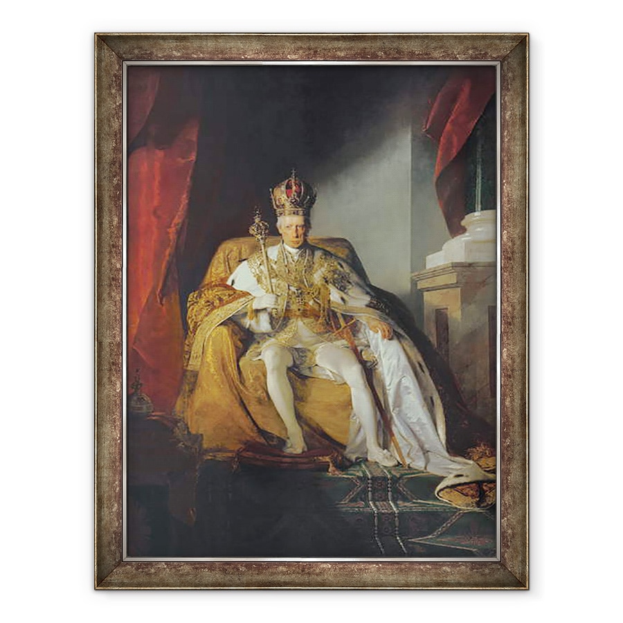 Tablou inramat - Friedrich von Amerling - imparatul Francisc al II-lea al Austriei, 60 x 80 cm