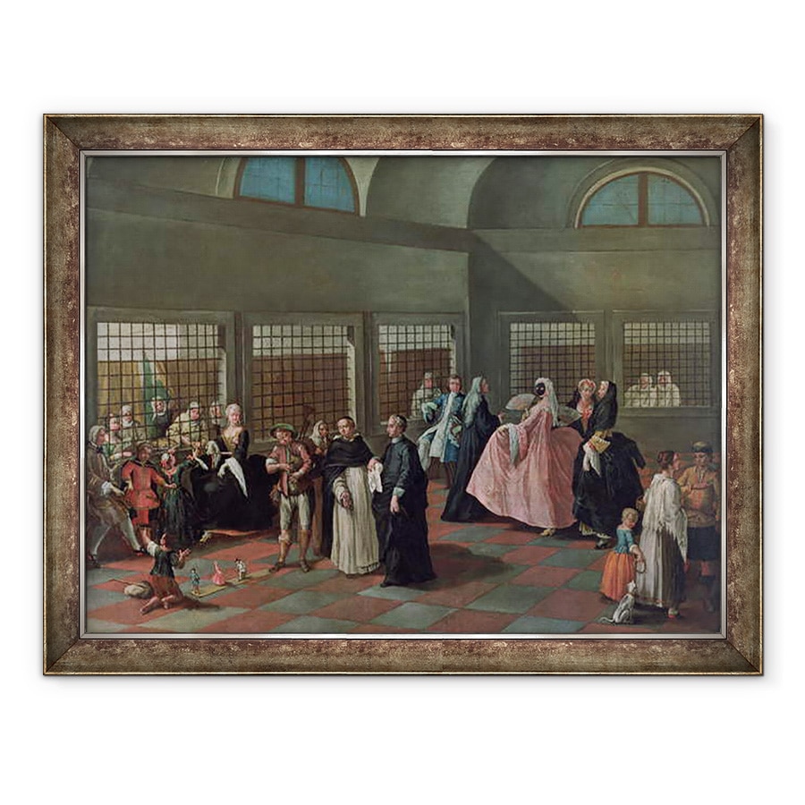 Tablou inramat - Pietro Longhi - Saloul de vizitare in manastire, 60 x 80 cm