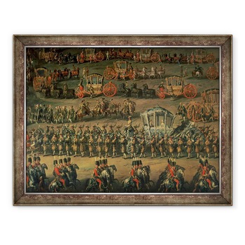 Tablou inramat - Martin II Mytens - Sosirea Isabellei de Parma cu ocazia nuntii sale cu Joseph al II-lea, detaliu I, 70 x 90 cm Tablou inramat - Martin II Mytens - Sosirea Isabellei de Parma cu ocazia nuntii sale cu Joseph al II-lea, detaliu I, 70 x 90 cm