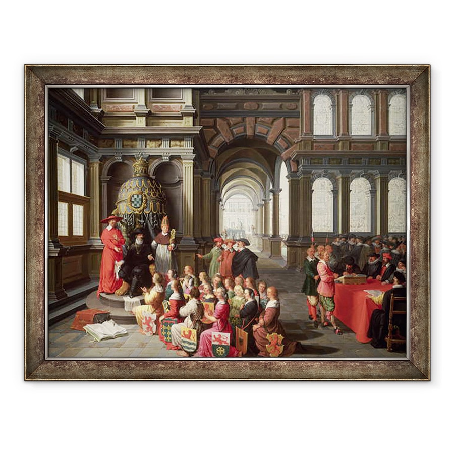 Tablou inramat - Dirck van Delen - Alegorie a opresiunii olandezilor sub Ducele de Alba, 60 x 80 cm
