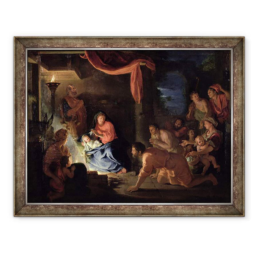 Tablou inramat - Charles Le Brun - Adorarea Pastorilor I, 60 x 80 cm