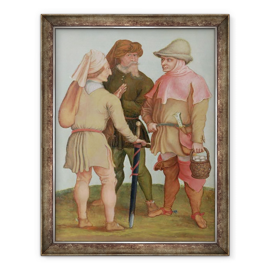 Tablou inramat - Albrecht Durer - Trei tarani, 60 x 80 cm