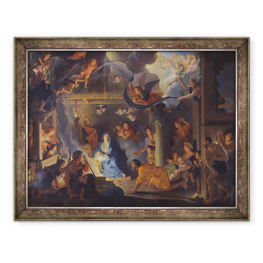 Tablou inramat - Charles Le Brun - Adorarea Pastorilor II, 70 x 90 cm