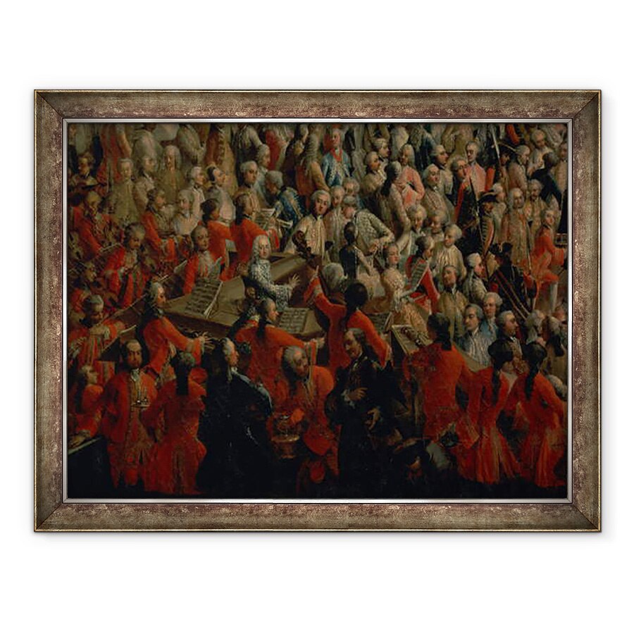 Tablou inramat - Martin II Mytens - Banchet in Marea Anticamera a Palatului Hofburg II, 70 x 90 cm