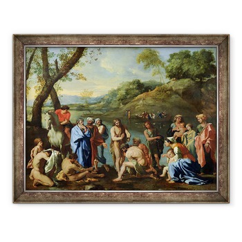 Tablou inramat - Nicolas Poussin - Sfantul Ioan Botezul Poporului, 60 x 80 cm Tablou inramat - Nicolas Poussin - Sfantul Ioan Botezul Poporului, 60 x 80 cm