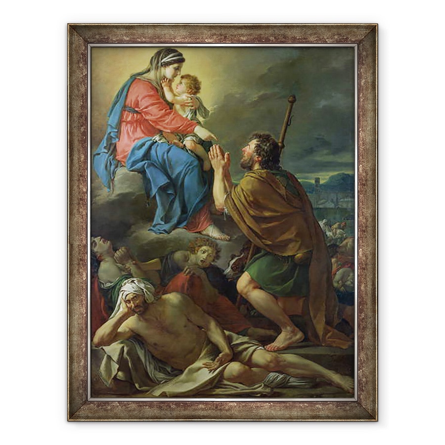 Tablou inramat - Jacques Louis David - Sfantul Roch se roaga Fecioarei pentru a pune capat ciumei, 60 x 80 cm