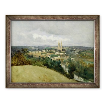Tablou inramat - Jean Baptiste Camille Corot - Vedere generala a orasului Saint-Lo, 60 x 80 cm Tablou inramat - Jean Baptiste Camille Corot - Vedere generala a orasului Saint-Lo, 60 x 80 cm