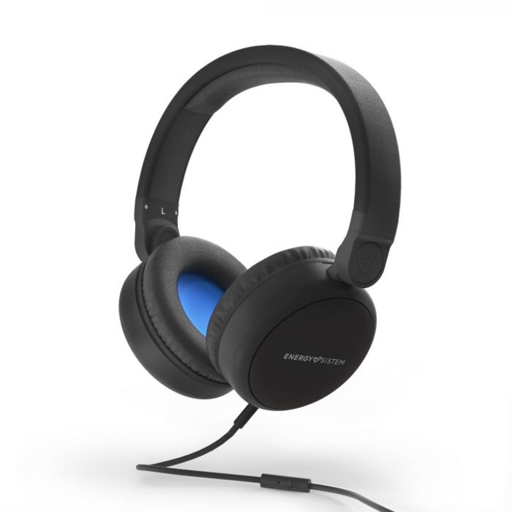 Casti audio, Energy Sistems, Design ergonomic, 180 °, Negru