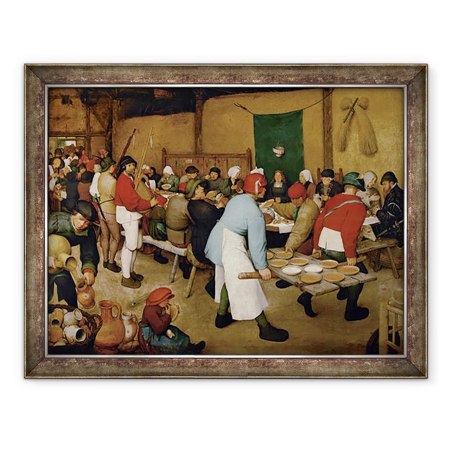 Tablou inramat - Pieter Bruegel the Elder - Nunta taraneasca, 70 x 90 cm
