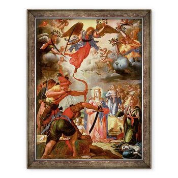 Tablou inramat - Peter Witte - Martiriul Sfantului Ursula, 60 x 80 cm Tablou inramat - Peter Witte - Martiriul Sfantului Ursula, 60 x 80 cm