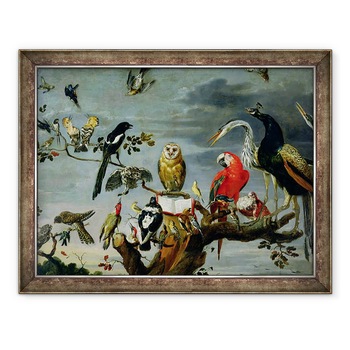 Tablou inramat - Frans Snyders - Concert de pasari, 60 x 80 cm Tablou inramat - Frans Snyders - Concert de pasari, 60 x 80 cm