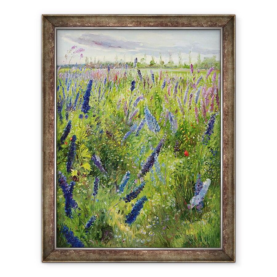 Tablou inramat - Timothy Easton - Delphiniums si Soarele Emergent, 60 x 80 cm