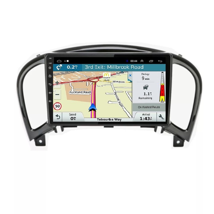 Sistem de Navigatie Nissan Juke, Procesor Octa-Core, Wi-Fi, Android, Bluetooth, 4G, Rama adaptoare, Slot cartela SIM