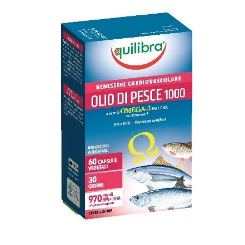 Ulei De Peste 1000, Supliment alimentar pentru starea de bine a sistemului cardiovascular, 60 Capsule moi, 84,3 g