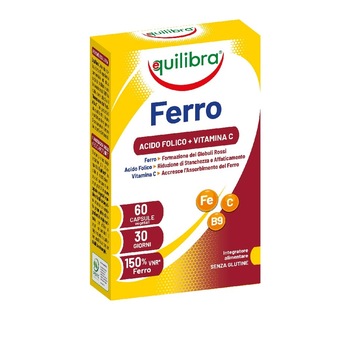 Fier cu vitamina C si acid folic, 60 Capsule, 26 g Fier cu vitamina C si acid folic, 60 Capsule, 26 g