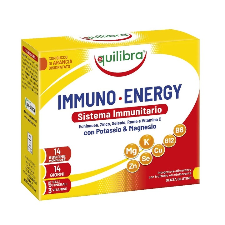 Immuno Energy, Supliment alimentar pentru sustinerea sistemului imunitar, EQUILIBRA, 14 Plicuri, 98 g
