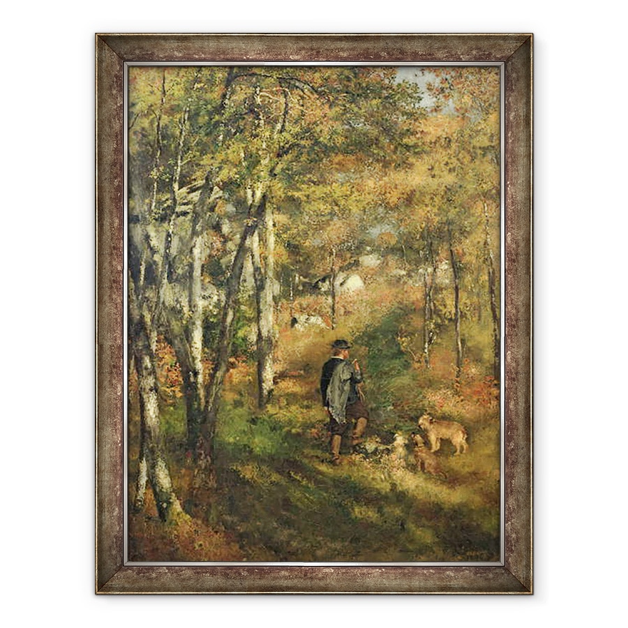 Tablou inramat - Pierre Auguste Renoir - Jules Le Coeur in Padurea Fontainebleau, 60 x 80 cm