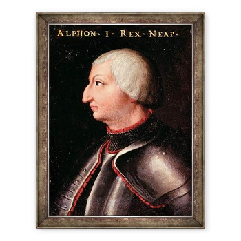 Tablou inramat - Scoala napolitana - Alfonso al V-lea, Magnanimous, rege al Aragonului, 60 x 80 cm Tablou inramat - Scoala napolitana - Alfonso al V-lea, Magnanimous, rege al Aragonului, 60 x 80 cm