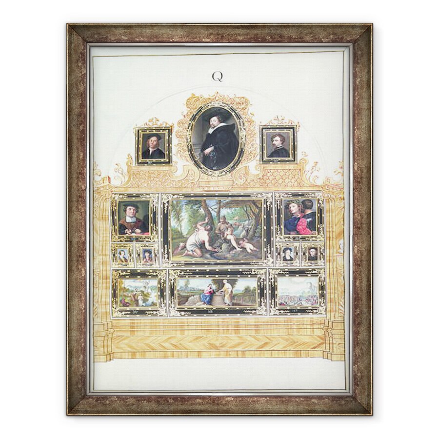 Tablou inramat - Ferdinand Storffer - Cartea I F.Q pictat inventarul colectiei imparatului Carol al VI-lea in Stallburg, Viena, 60 x 80 cm