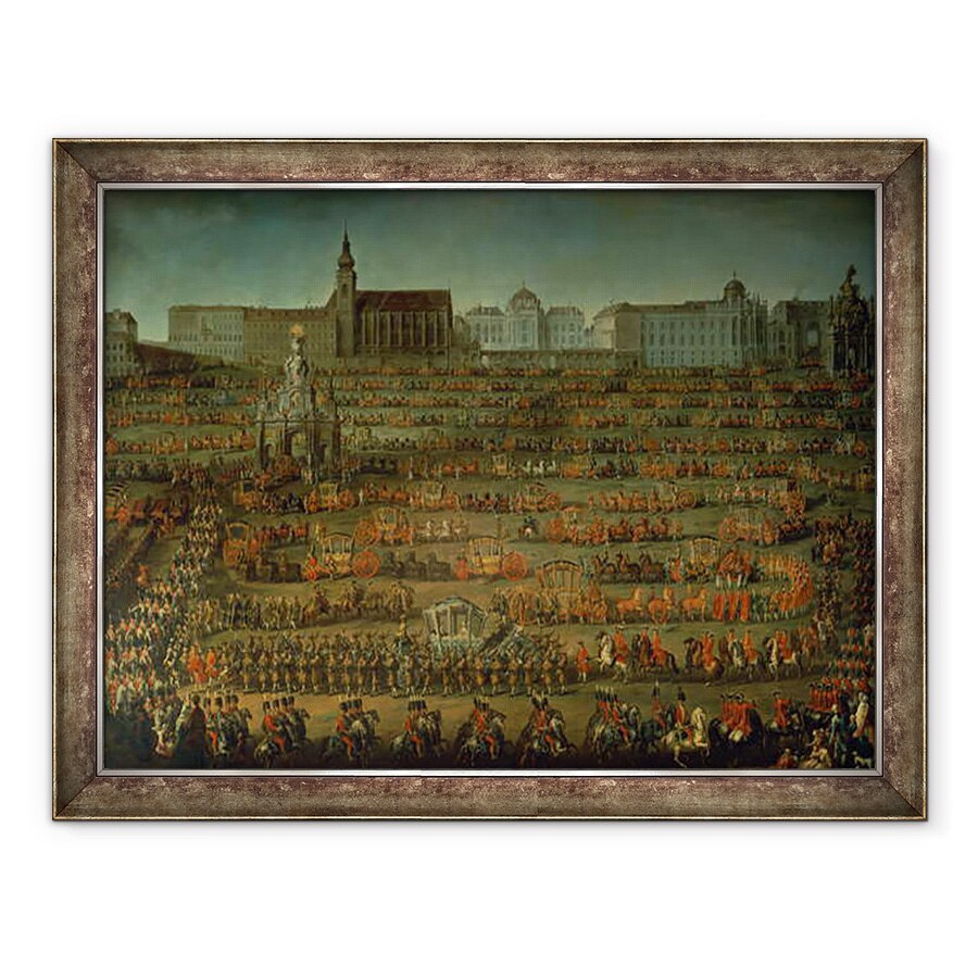 Tablou inramat - Martin II Mytens - Sosirea Isabellei de Parma cu ocazia nuntii sale cu Joseph al II-lea, detaliu II, 70 x 90 cm