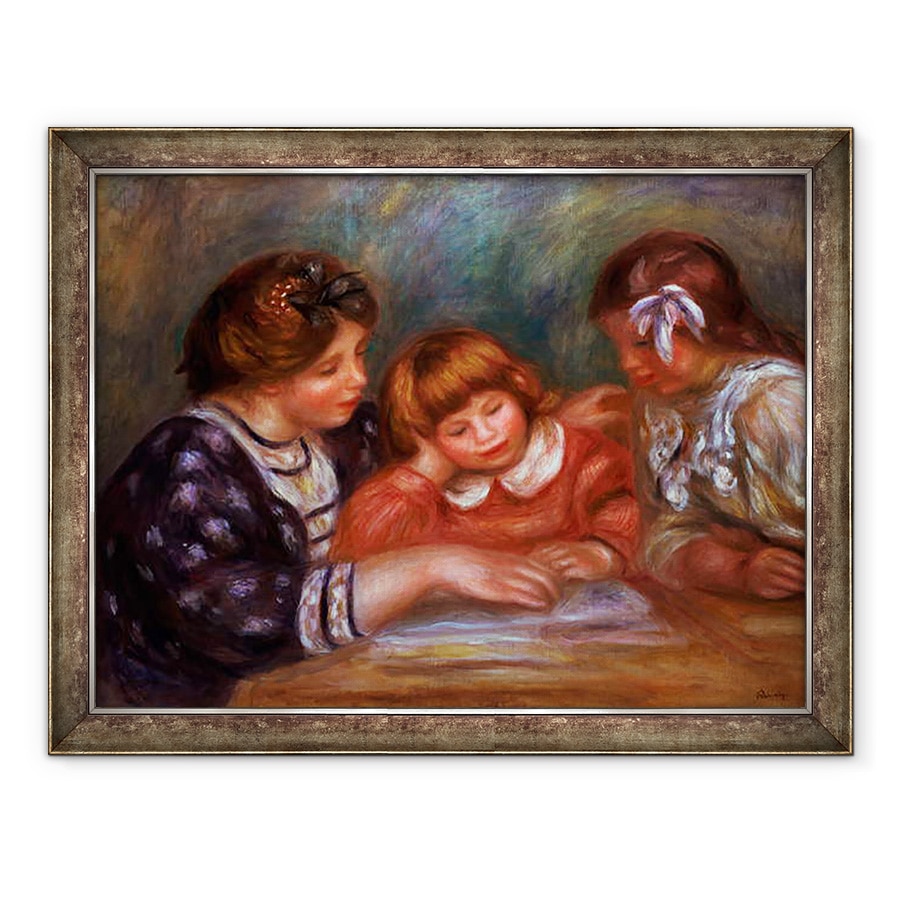 Tablou inramat - Pierre Auguste Renoir - Lectia, 70 x 90 cm