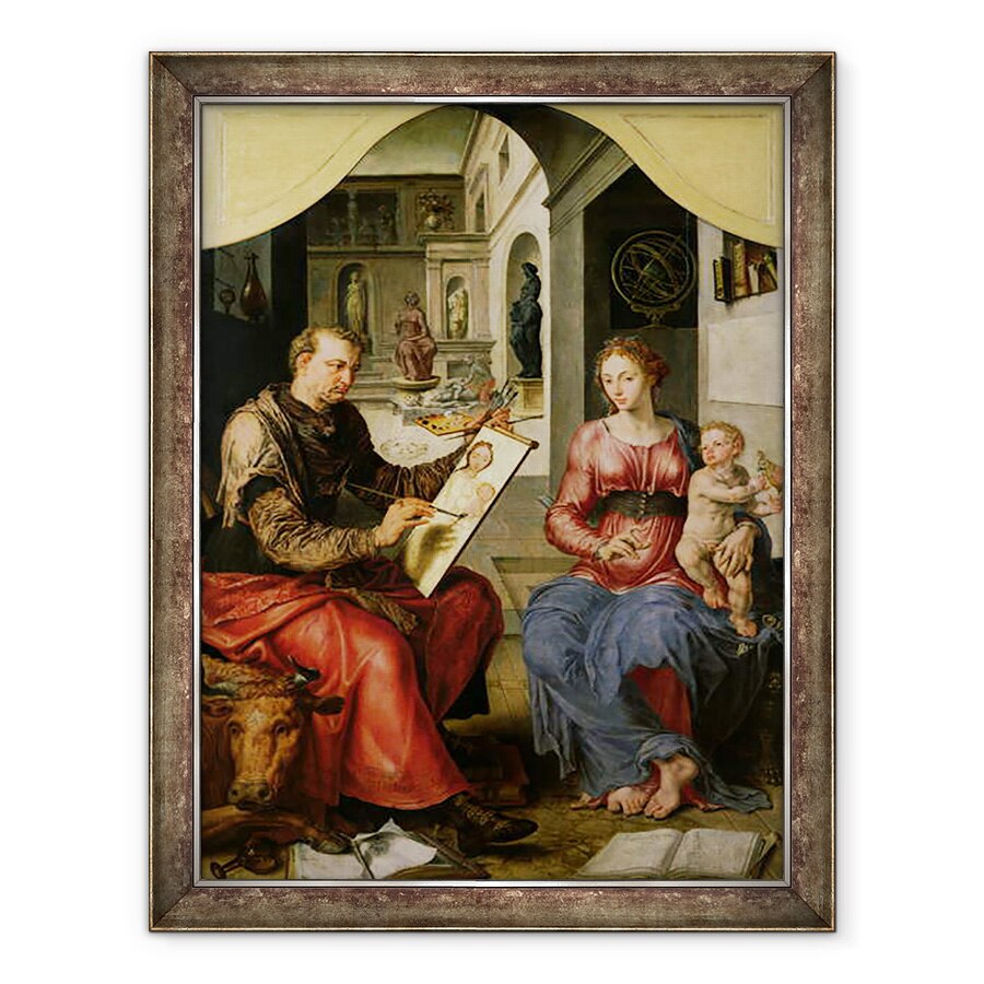 Tablou inramat - Maerten van Heemskerck - Luca Pictura Fecioarei, 60 x 80 cm