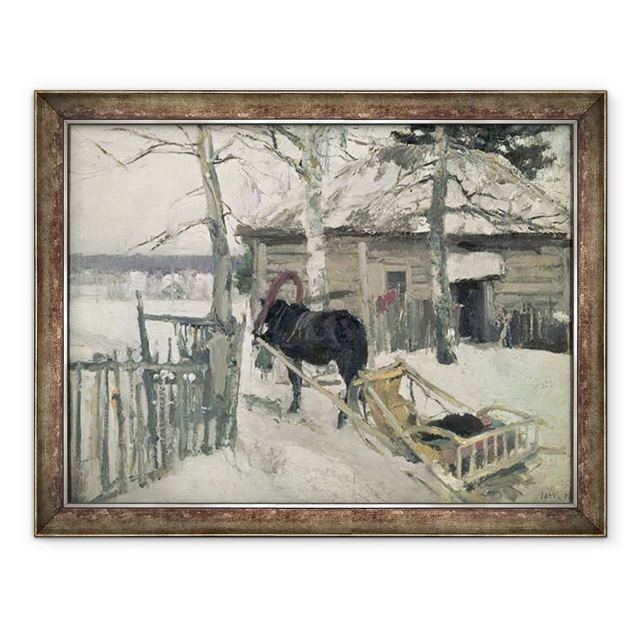 Tablou inramat - Konstantin Alekseevich Korovin - Iarna, 60 x 80 cm