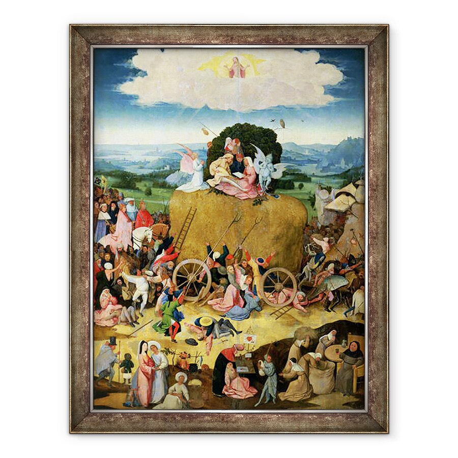 Tablou inramat - Hieronymus Bosch - Haywain, panoul central al tripticului, 60 x 80 cm