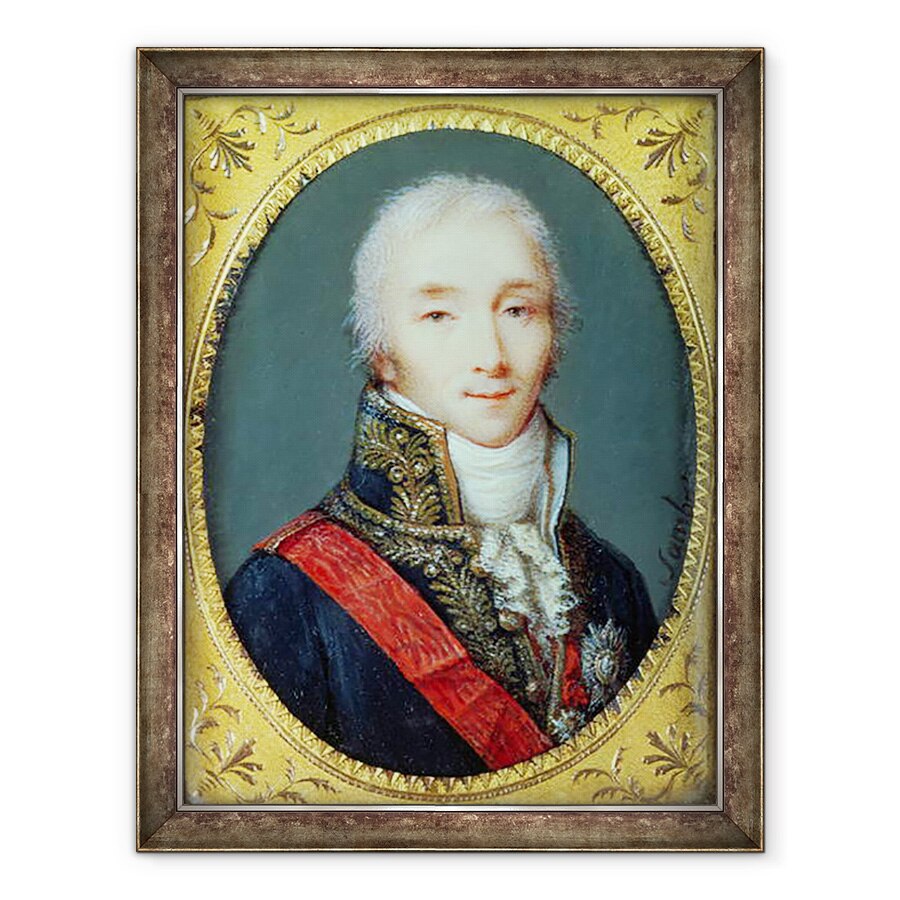 Tablou inramat - Jean Baptiste Sambat - Miniatura lui Iosif Fouche 1759-1820 Duce de Otranto, 60 x 80 cm