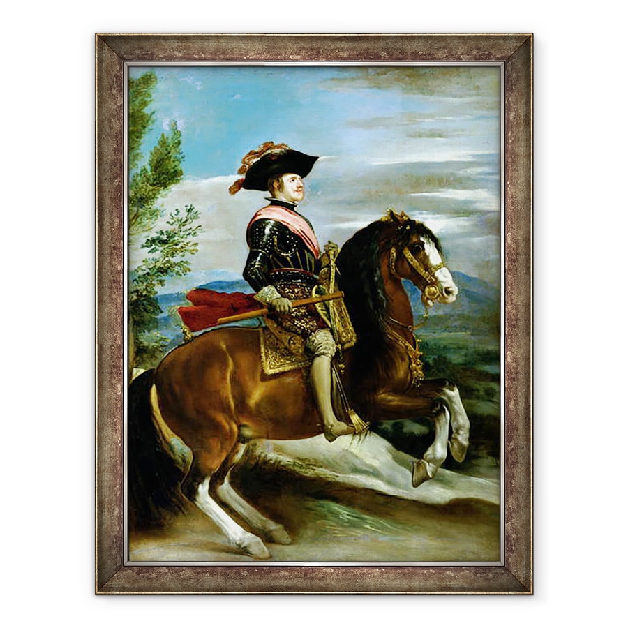 Tablou inramat - Diego Rodriguez de Silva y Velazquez - Portret Ecvestru Al Regelui Filip al IV-lea al Spaniei 1605-65, 70 x 90 cm