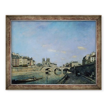 Tablou inramat - Johan-Barthold Jongkind - Sena si Notre Dame din Paris, 70 x 90 cm Tablou inramat - Johan-Barthold Jongkind - Sena si Notre Dame din Paris, 70 x 90 cm