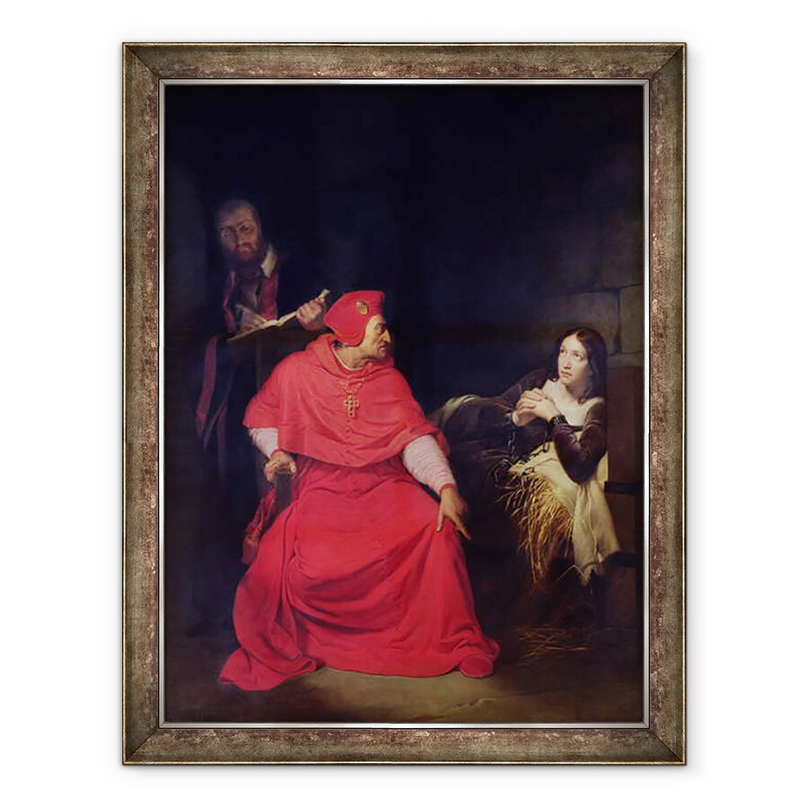 Tablou inramat - Hippolyte Delaroche - Ioana dArc 1412-31 si Cardinalul de Winchester in 1431, 70 x 90 cm
