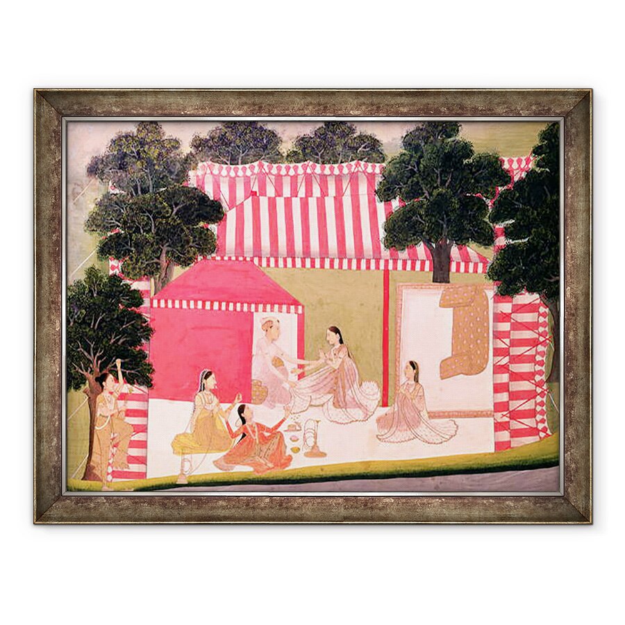 Tablou inramat - Scoala Mughal - Un print si haremul sau, 70 x 90 cm