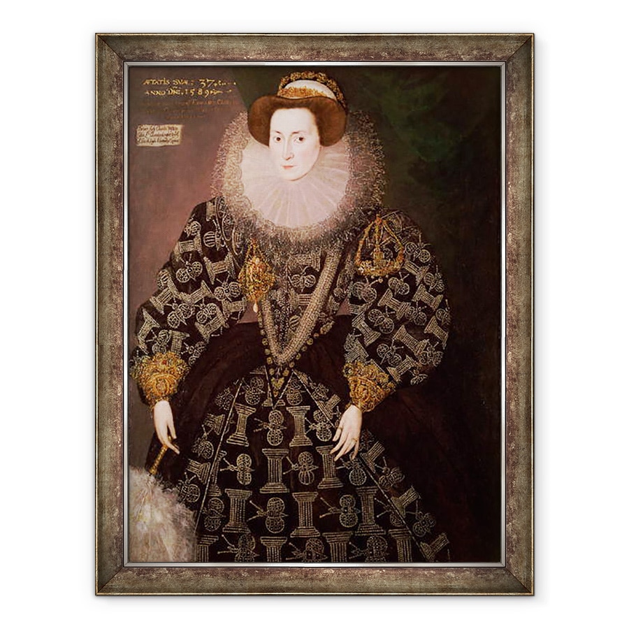 Tablou inramat - Hieronymus Custodis - Frances Clinton, Lady Chandos 1552-1623, 60 x 80 cm