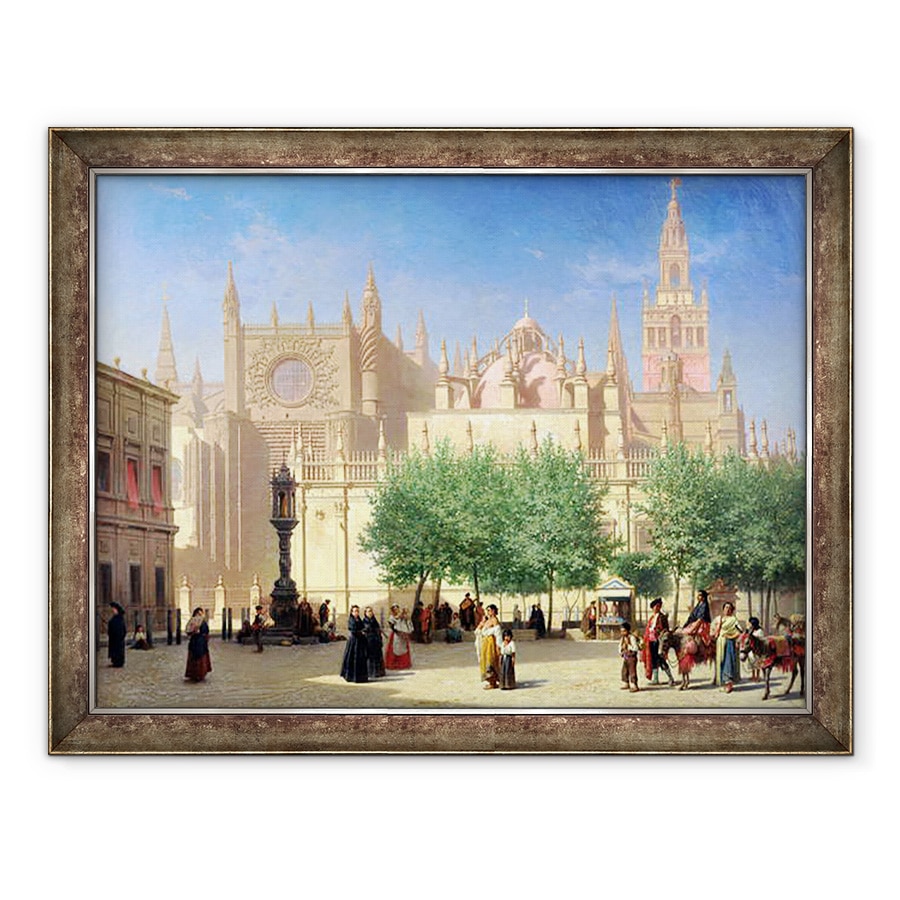 Tablou inramat - Achille Zo - Catedrala din Sevilla, 70 x 90 cm