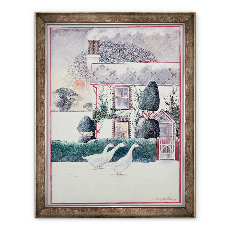 Tablou inramat - Lisa Graa Jensen - Cabana pentru Craciun,1985, 60 x 80 cm