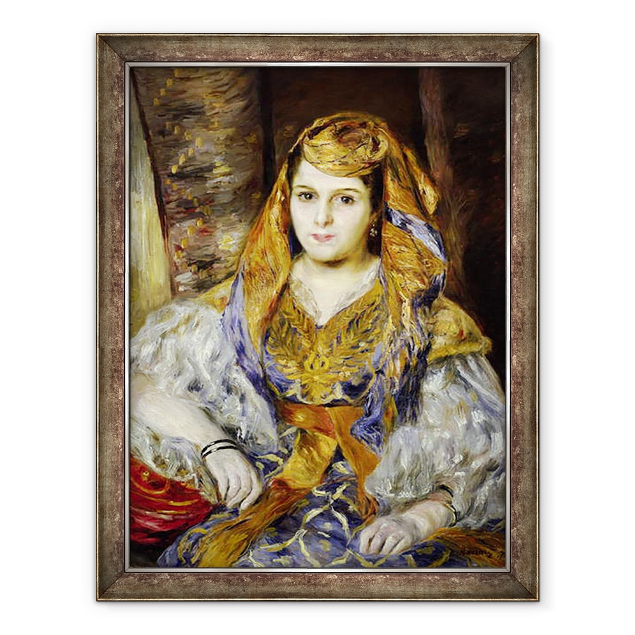 Tablou inramat - Pierre Auguste Renoir - Mme. Clementine Sora in rochie algeriana, sau femeie algeriana, 60 x 80 cm