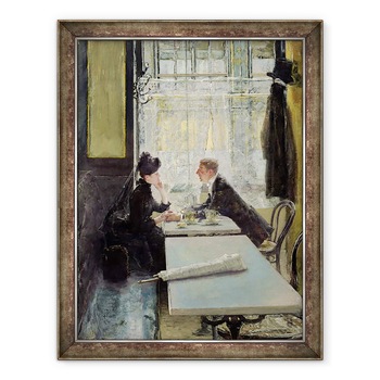 Tablou inramat - Gotthardt Johann Kuehl - Iubitorii intr-o cafenea, 60 x 80 cm Tablou inramat - Gotthardt Johann Kuehl - Iubitorii intr-o cafenea, 60 x 80 cm