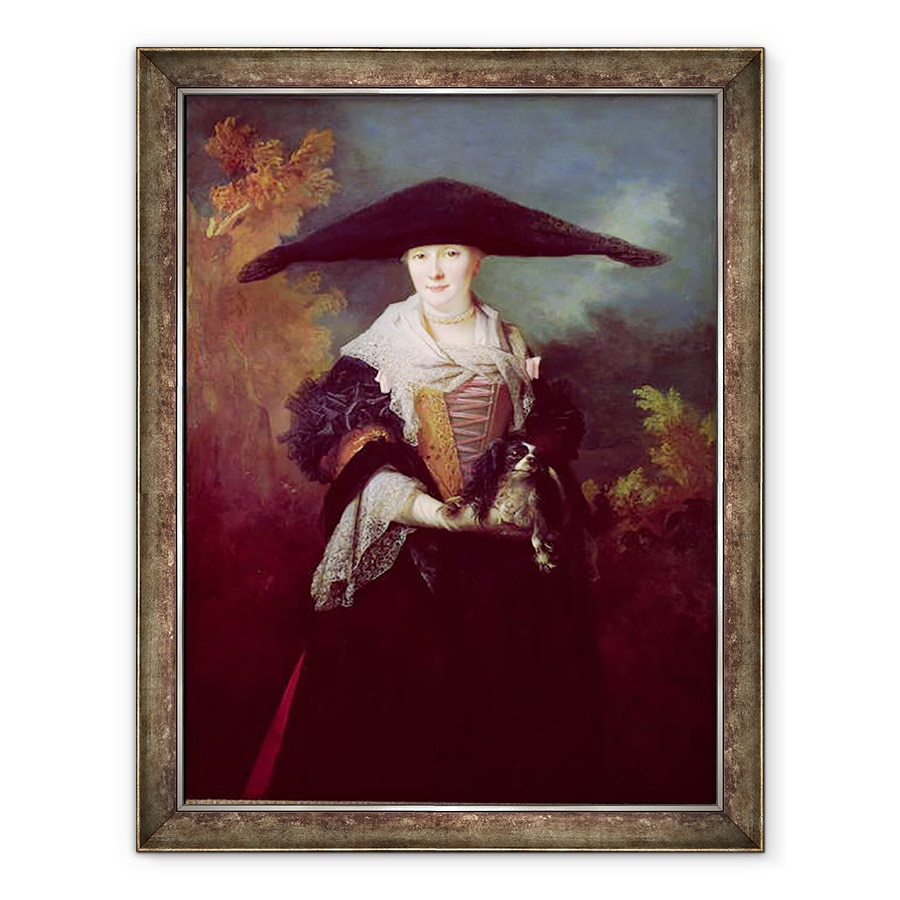 Tablou inramat - Nicolas de Largilliere - La Belle Strasbourgeoise, posibil portretul nuptial al surorii artistului Marie-Elizabeth, 70 x 90 cm