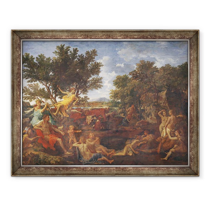 Tablou inramat - Nicolas Poussin - Apollo, iubitul lui Daphne, 70 x 90 cm
