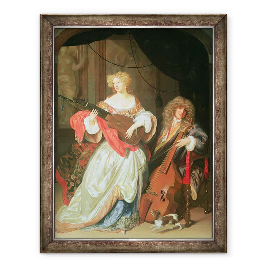 Tablou inramat - Adriaan van der Werff - Un cuplu care face muzica, 70 x 90 cm