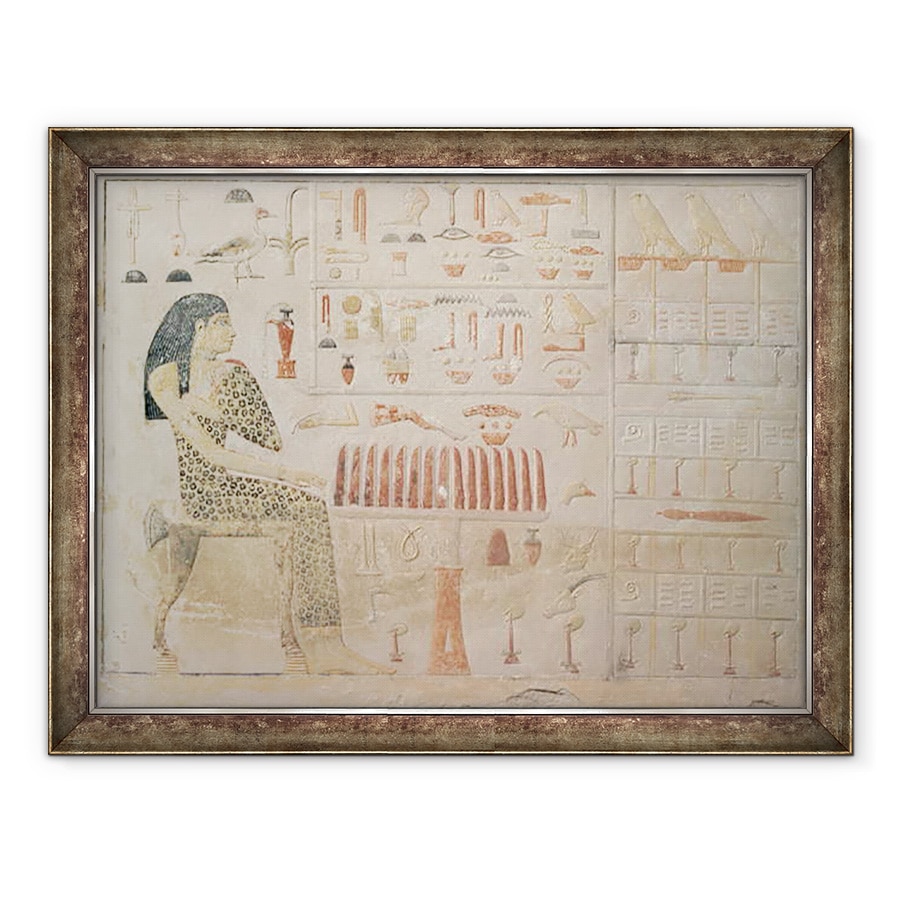 Tablou inramat - Egyptian 4th Dynasty - Stela a Printesei Nefertiabet, din Giza, Vechiul Regat, 60 x 80 cm