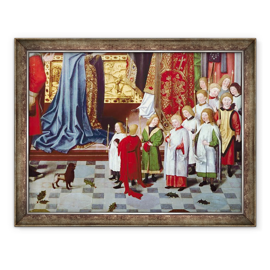 Tablou inramat - Master of the Holy Parent - Cele sapte bucurii ale altarului Fecioarei, detaliu al unui cor de baieti, 60 x 80 cm