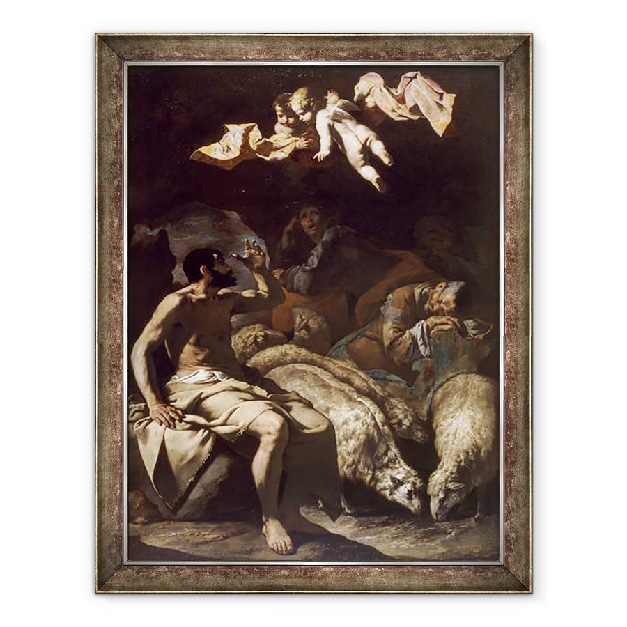 Tablou inramat - Bassante Passante Bartolomeo - ingerul care apare pastorilor, 60 x 80 cm