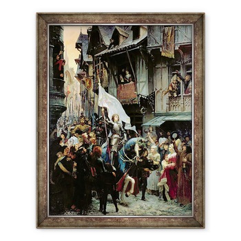Tablou inramat - Jean-Jacques Scherrer - Intrarea Ioanei dArc 1412-31 in Orleans pe 8 mai 1429, 60 x 80 cm Tablou inramat - Jean-Jacques Scherrer - Intrarea Ioanei dArc 1412-31 in Orleans pe 8 mai 1429, 60 x 80 cm