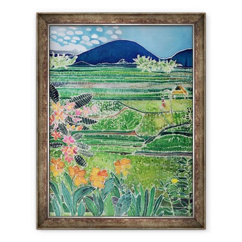 Tablou inramat - Hilary Simon - Lovina Ricefields cu crini si Frangipani, Bali, 60 x 80 cm Tablou inramat - Hilary Simon - Lovina Ricefields cu crini si Frangipani, Bali, 60 x 80 cm